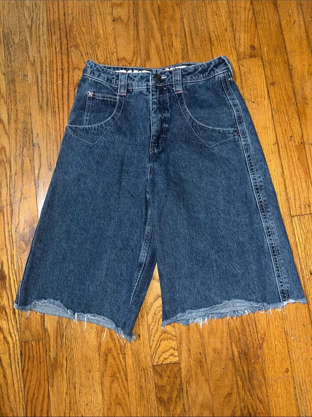 Alab Expand Your Mind Denim Long Star Skater Shorts Size 2